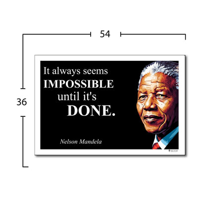 Nelson Mandela Inspirational Quote Poster - Young N Refined