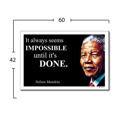 Nelson Mandela Inspirational Quote Poster - Young N Refined
