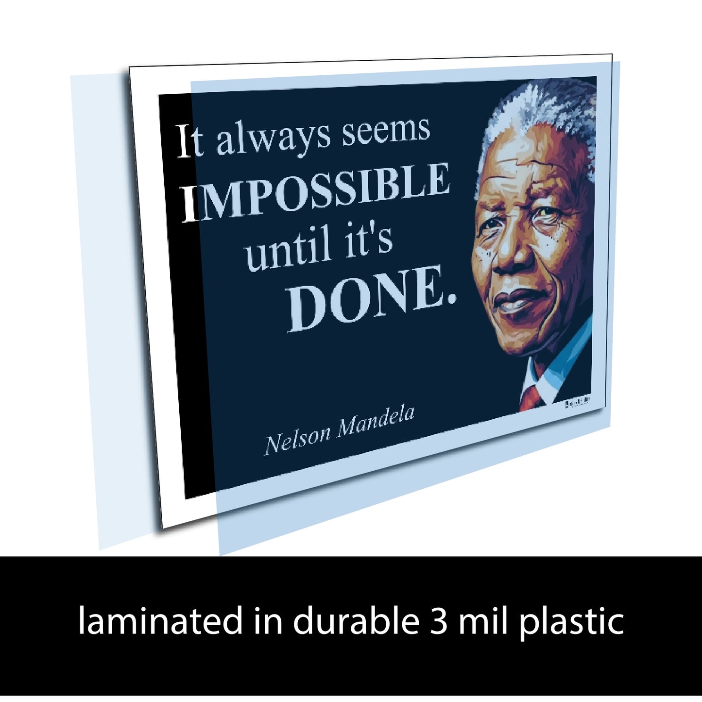 Nelson Mandela Inspirational Quote Poster - Young N Refined