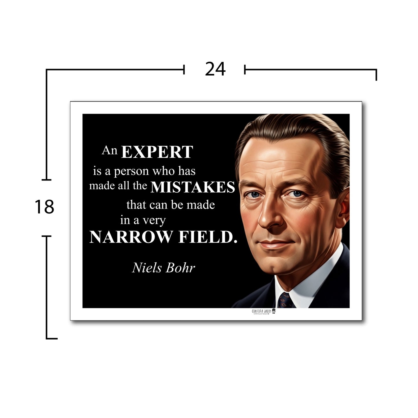 Niels Bohr Inspirational Quote Poster - "An EXPERT is a person..."