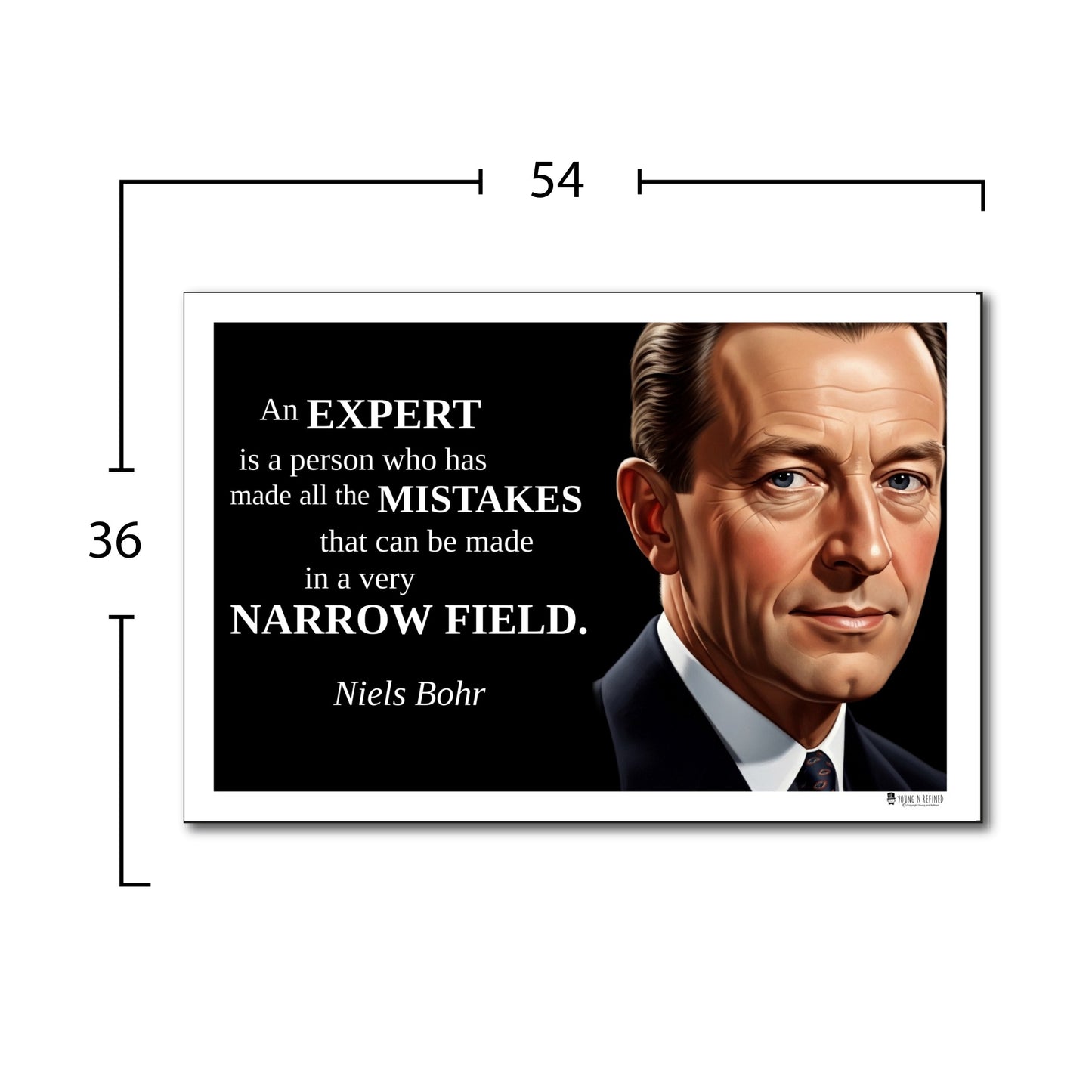Niels Bohr Inspirational Quote Poster - "An EXPERT is a person..."