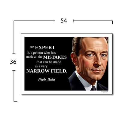 Niels Bohr Inspirational Quote Poster - "An EXPERT is a person..."