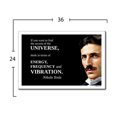 Nikola Tesla Inspirational Quote Poster - "If you want to find the secrets..."