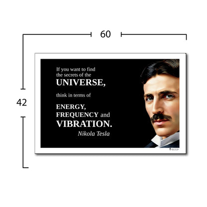Nikola Tesla Inspirational Quote Poster - "If you want to find the secrets..."