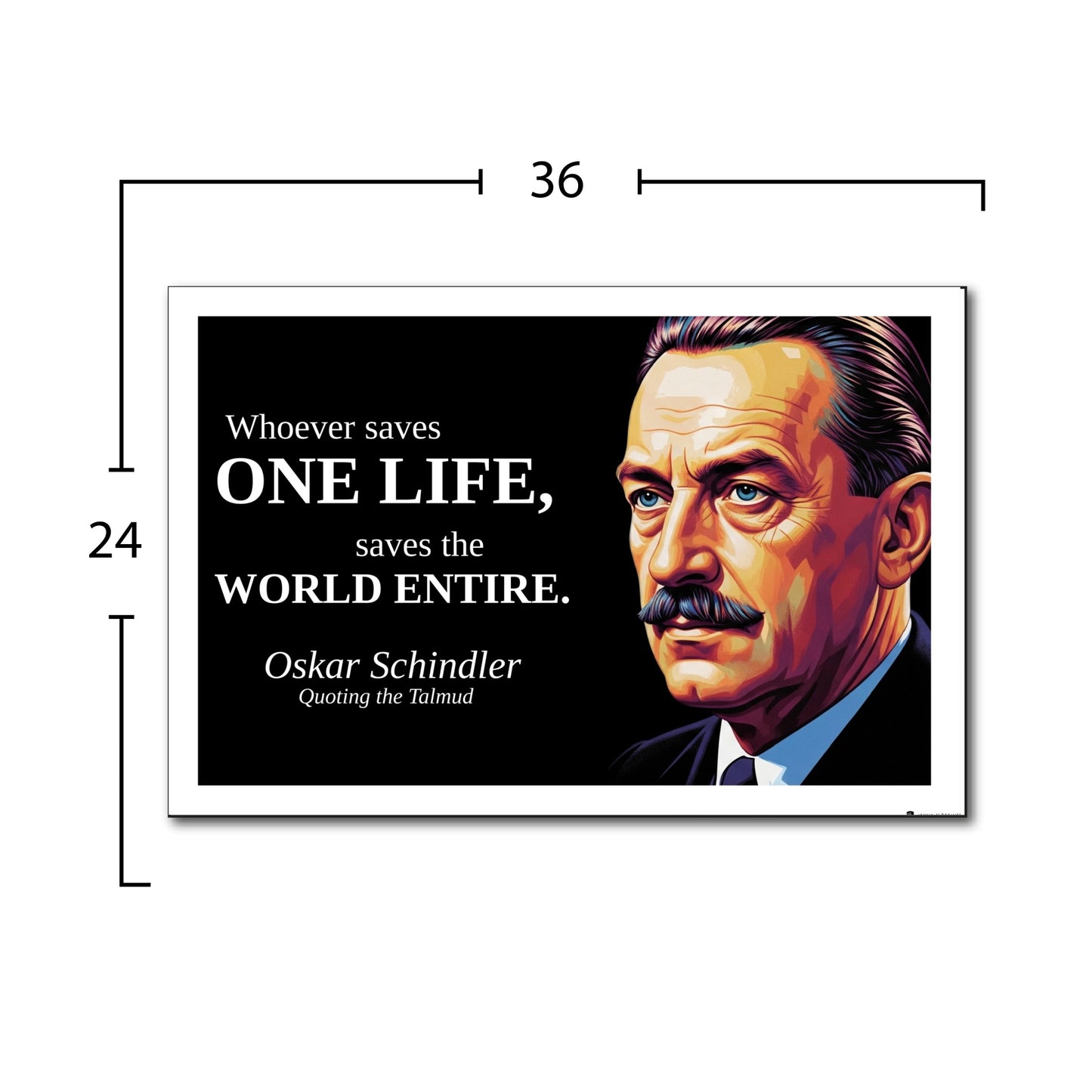 Oskar Schindler Inspirational Quote Poster - Young N Refined