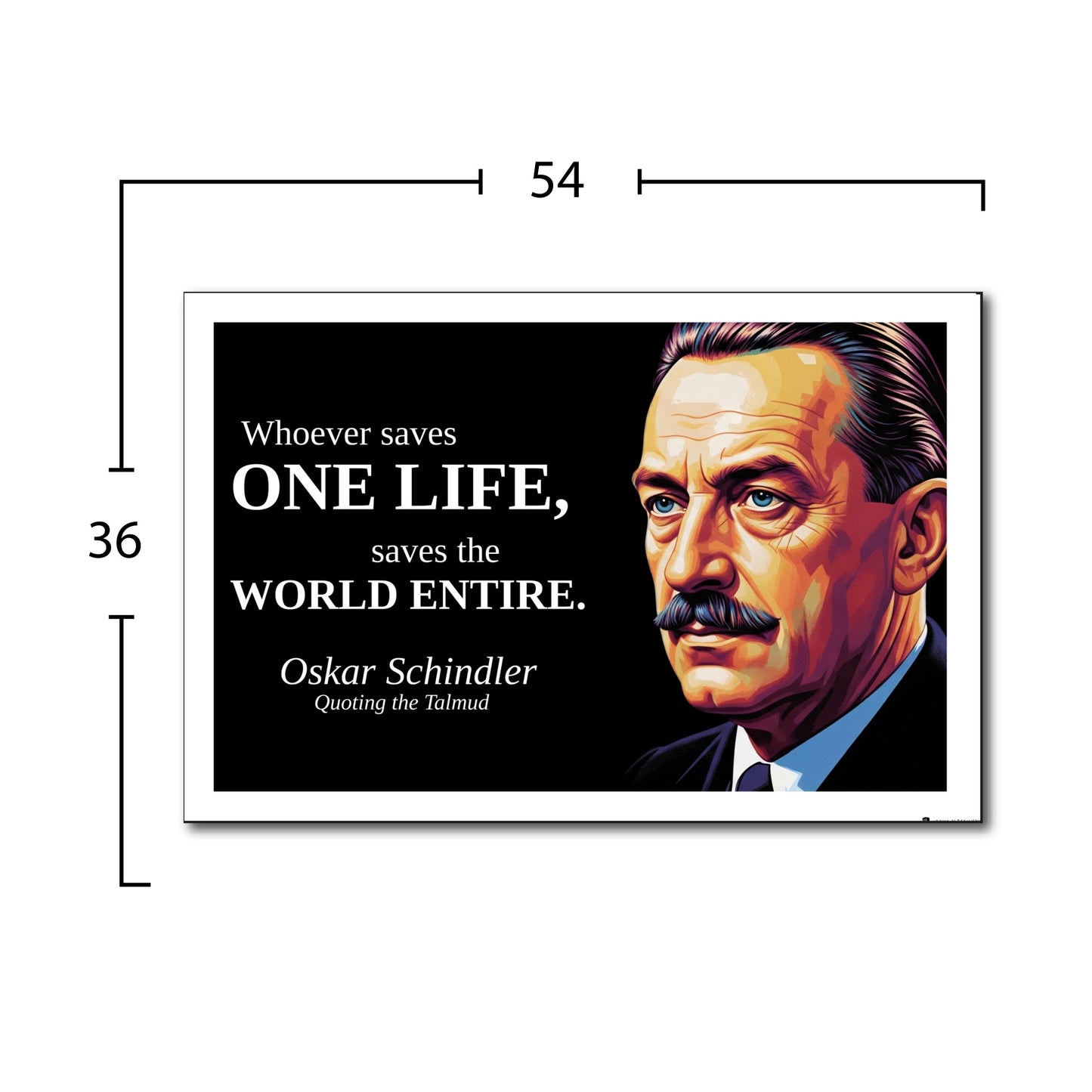 Oskar Schindler Inspirational Quote Poster - Young N Refined