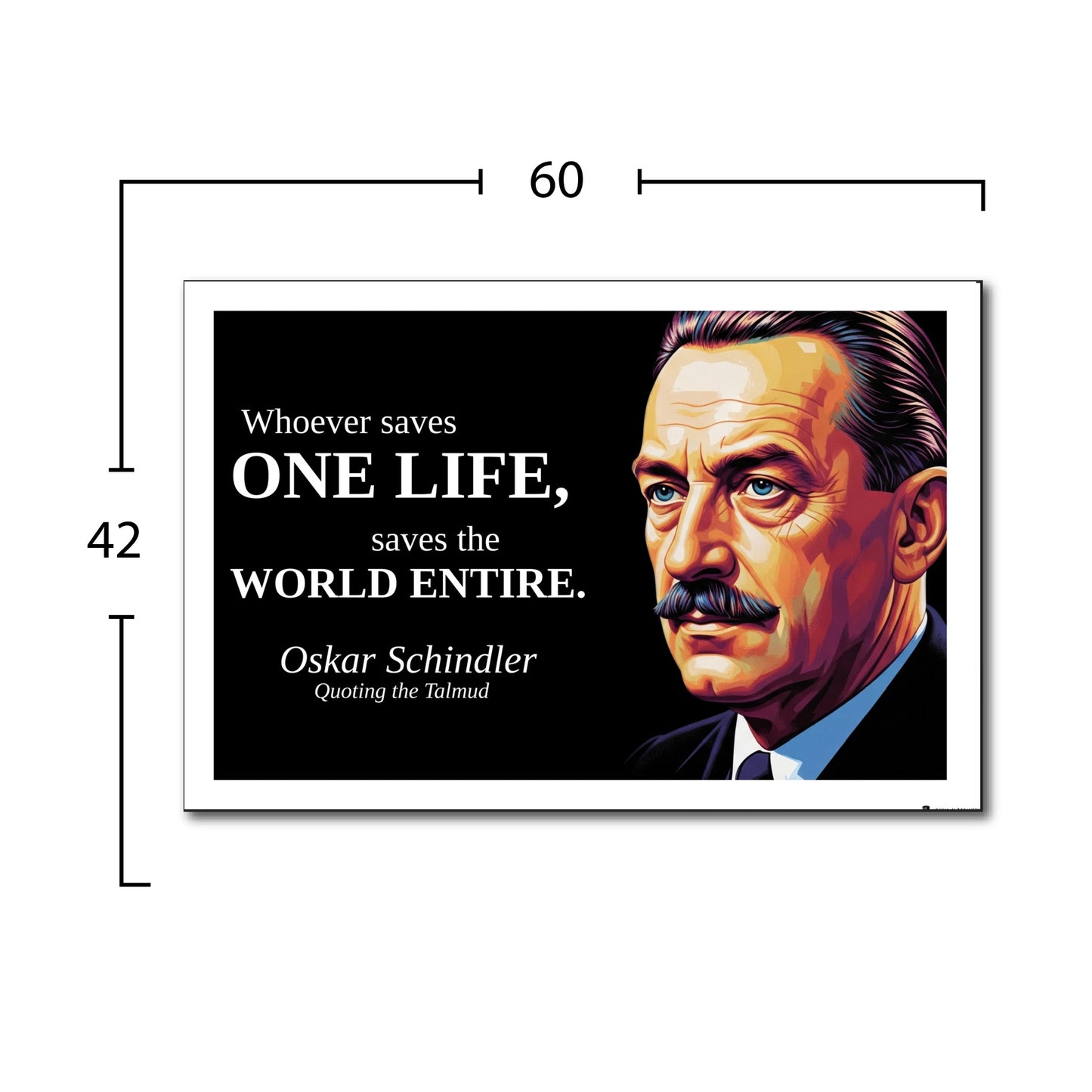 Oskar Schindler Inspirational Quote Poster - Young N Refined