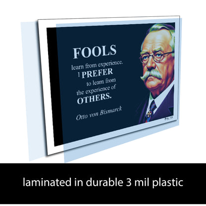 Otto von Bismarck Inspirational Quote Wall Art