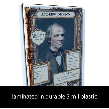US President Andrew Johnson Inspirational Quote Poster - Young N Refined