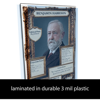 US President Benjamin Harrison Inspirational Quote Poster - Young N Refined