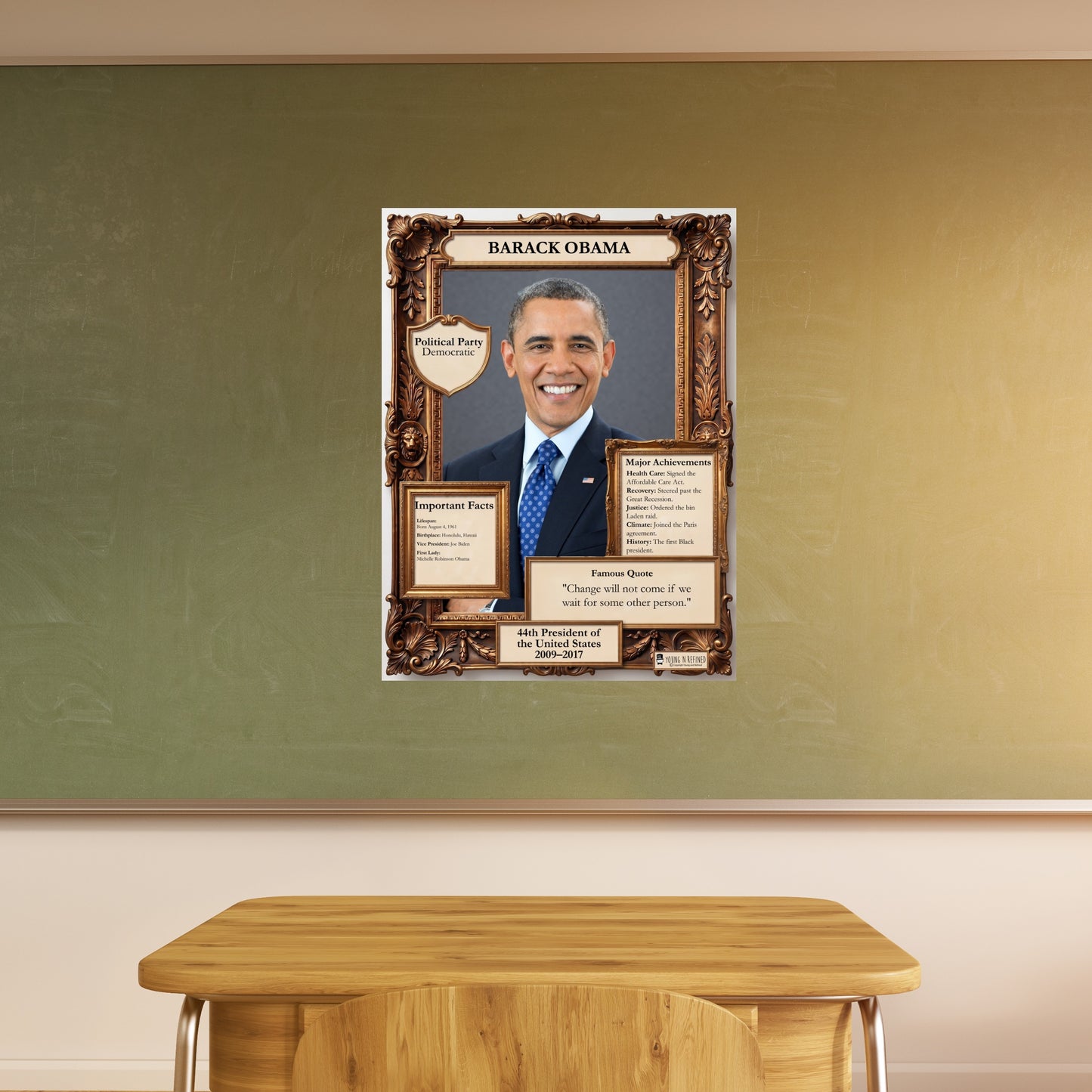 US President Barack Obama Inspirational Quote Poster - Young N Refined