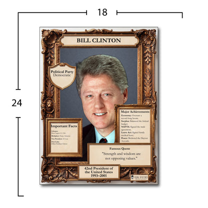 US President Bill Clinton Inspirational Quote Poster - Young N Refined