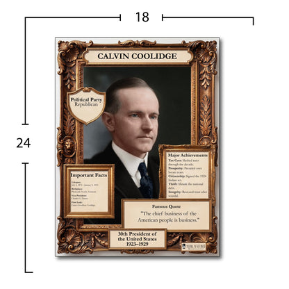 US President Calvin Coolidge Inspirational Quote Poster - Young N Refined