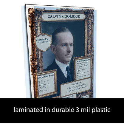 US President Calvin Coolidge Inspirational Quote Poster - Young N Refined
