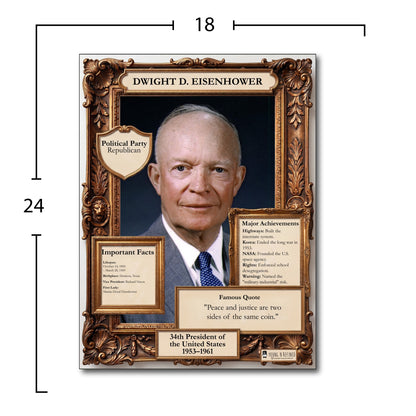 US President Dwight D. Eisenhower Inspirational Quote Poster - Young N Refined