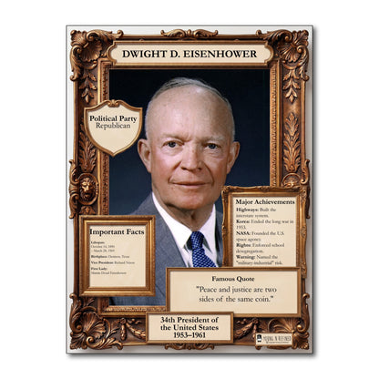 US President Dwight D. Eisenhower Inspirational Quote Poster - Young N Refined