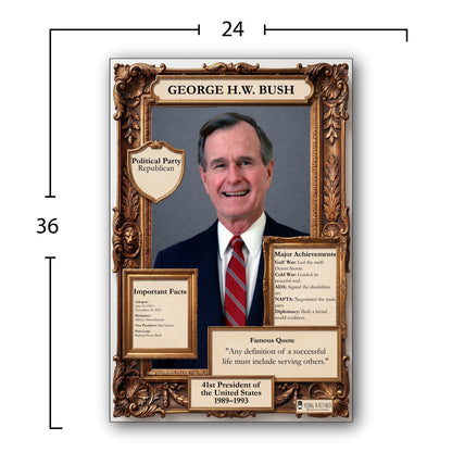 US President George H.W. Bush Inspirational Quote Poster - Young N Refined