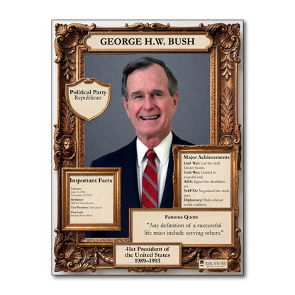 US President George H.W. Bush Inspirational Quote Poster - Young N Refined