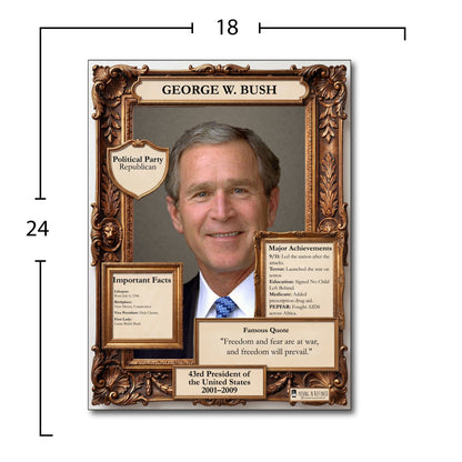 US President George W. Bush Inspirational Quote Poster - Young N Refined