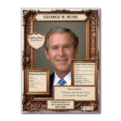 US President George W. Bush Inspirational Quote Poster - Young N Refined
