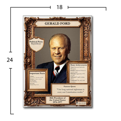 US President Gerald Ford Inspirational Quote Poster - Young N Refined