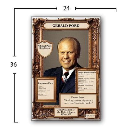 US President Gerald Ford Inspirational Quote Poster - Young N Refined