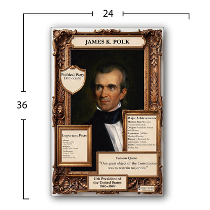 US President James K. Polk Inspirational Quote Poster - Young N Refined