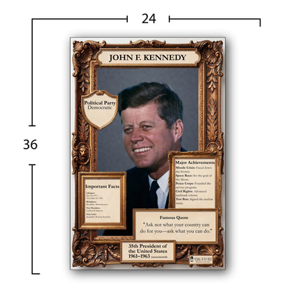 US President John F. Kennedy Inspirational Quote Poster - Young N Refined
