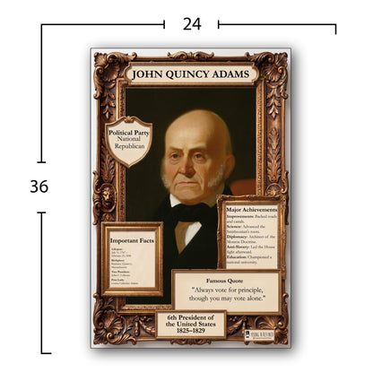 US President John Quincy Adams Inspirational Quote Poster - Young N Refined