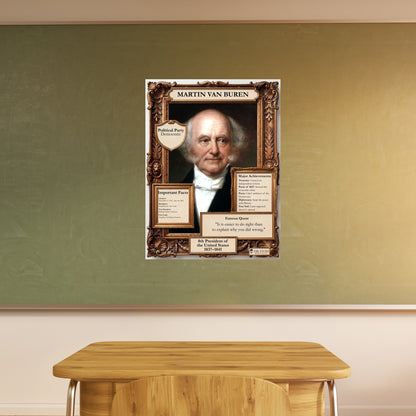 US President Martin Van Buren Inspirational Quote Poster - Young N Refined