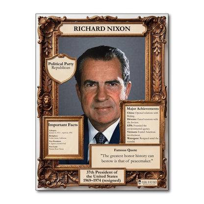 US President Richard Nixon Inspirational Quote Poster - Young N Refined