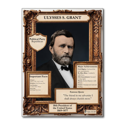 US President Ulysses S. Grant Inspirational Quote Poster - Young N Refined