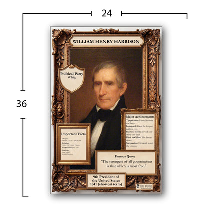 US President William Henry Harrison Inspirational Quote Poster - Young N Refined