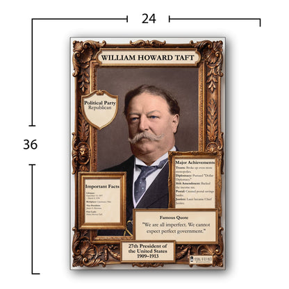 US President William Howard Taft Inspirational Quote Poster - Young N Refined
