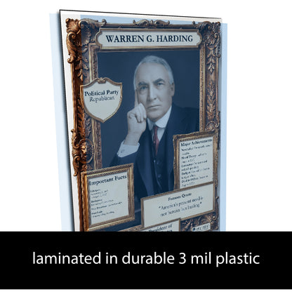 US President Warren G. Harding Inspirational Quote Poster - Young N Refined