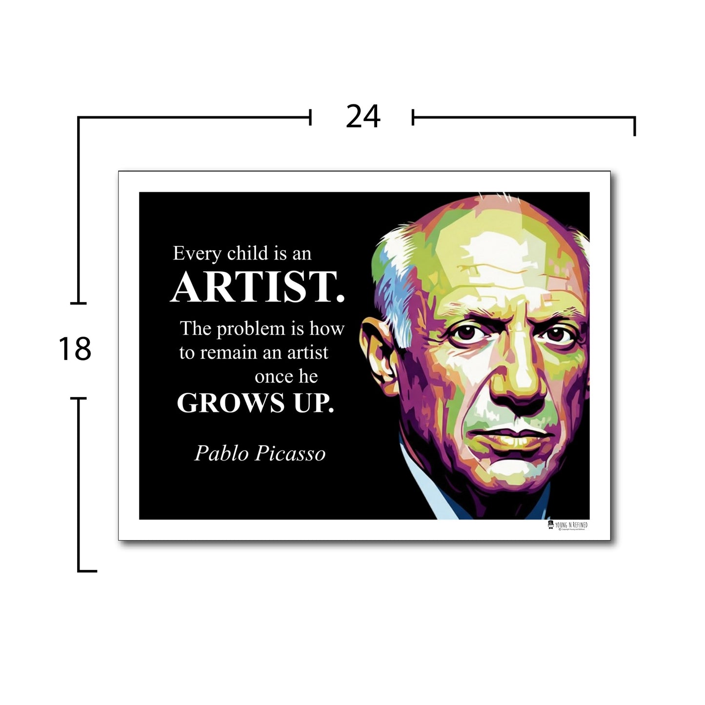 Pablo Picasso Inspirational Quote Wall Art