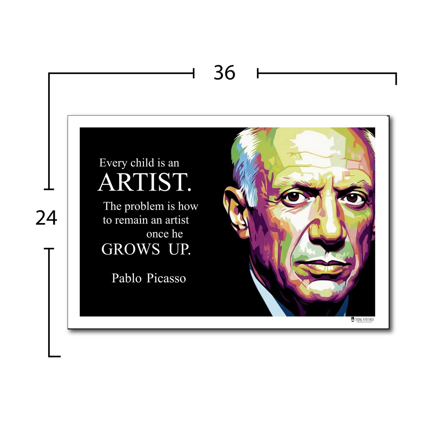 Pablo Picasso Inspirational Quote Wall Art