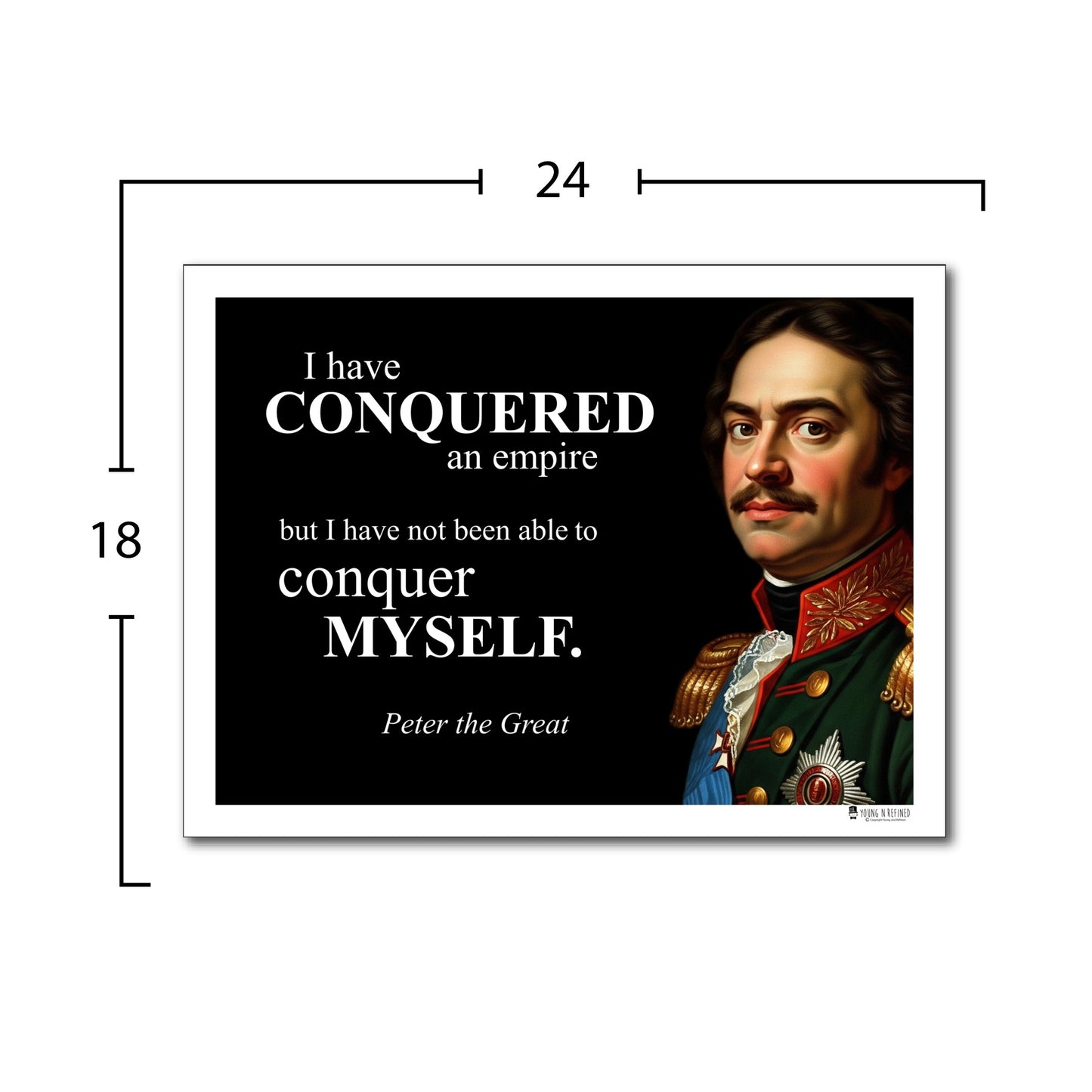 Peter the Great Inspirational Quote Wall Art