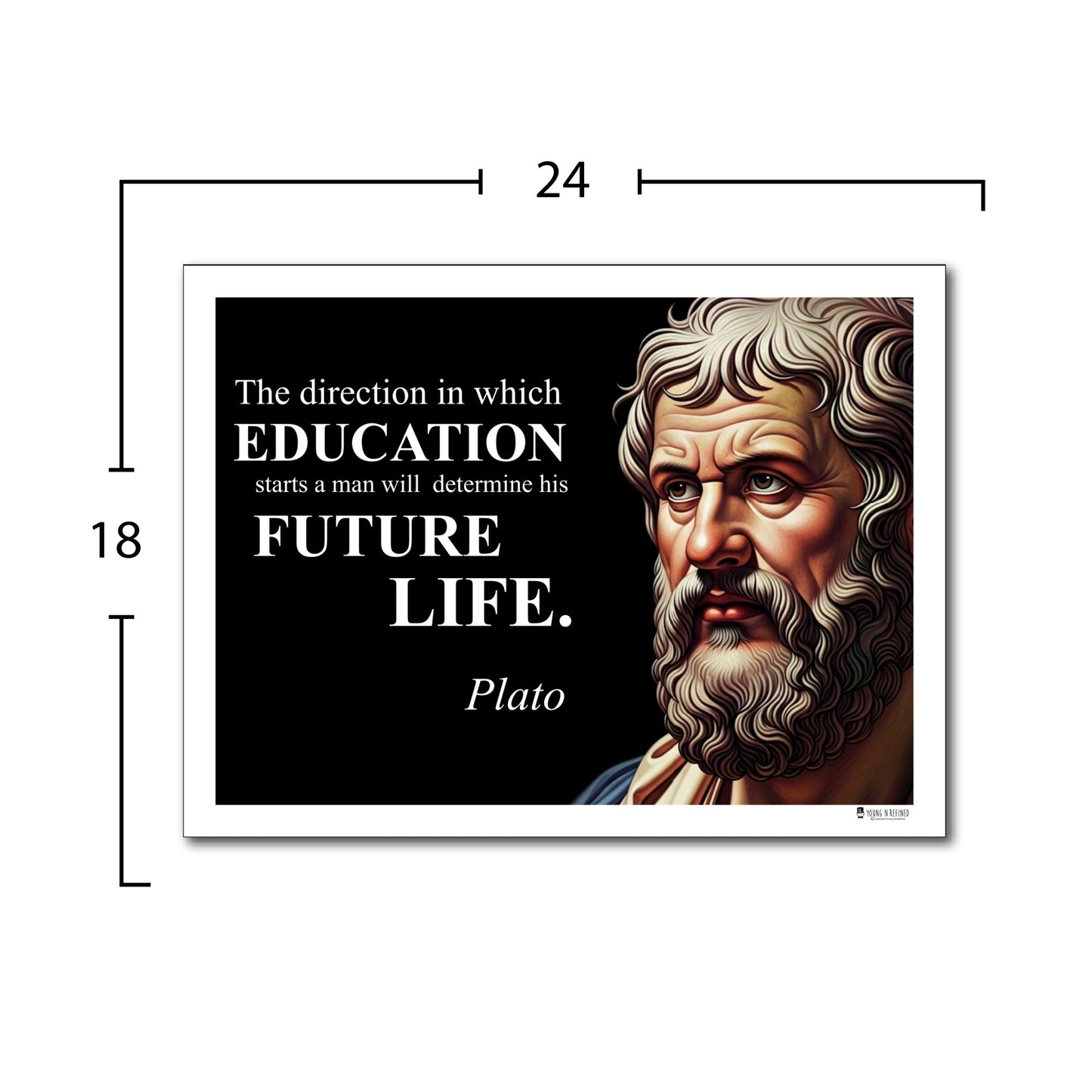 Plato Inspirational Quote Poster - Young N Refined