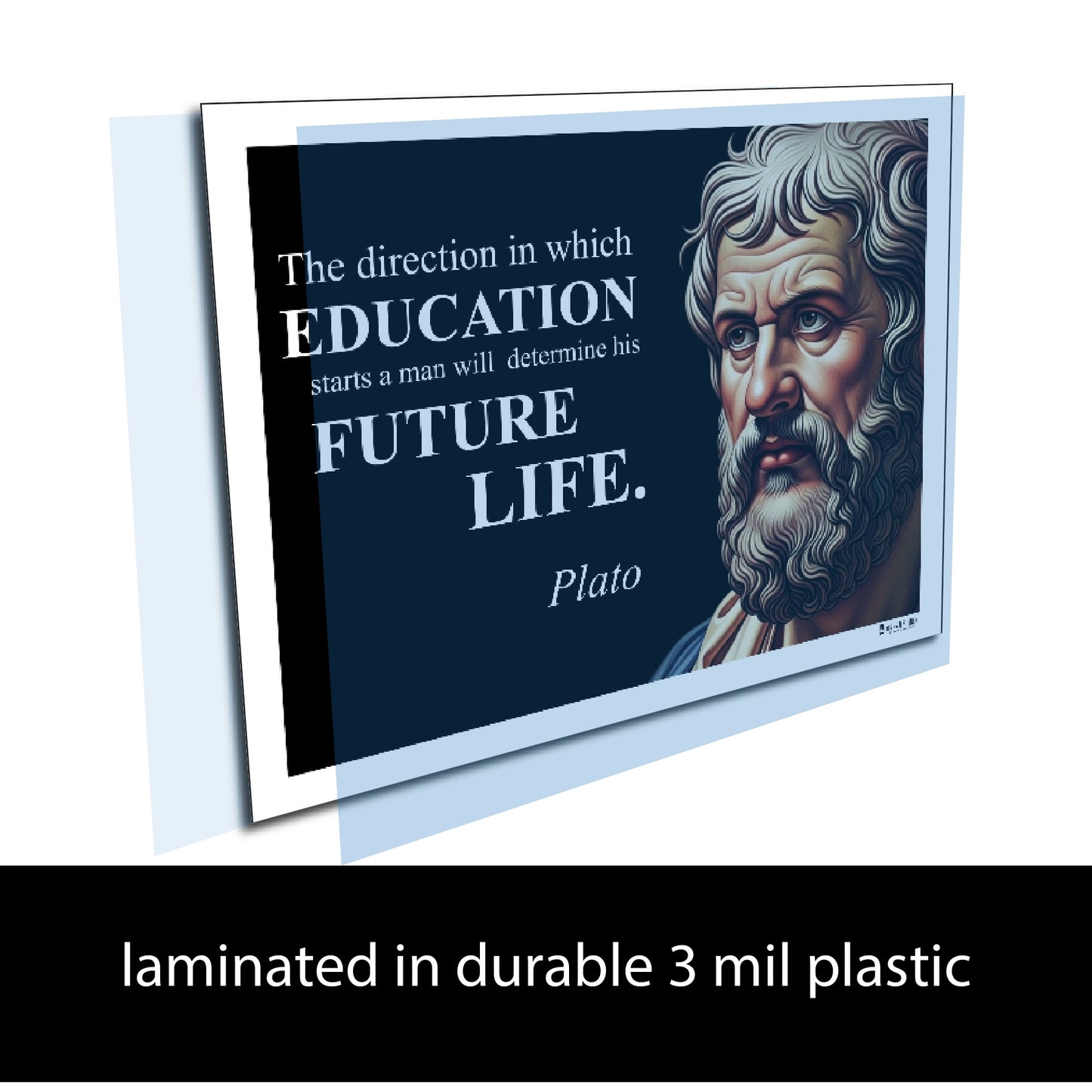 Plato Inspirational Quote Poster - Young N Refined