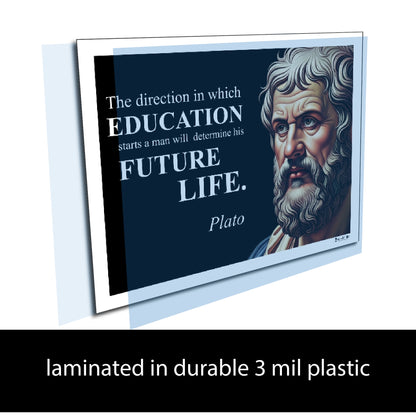 Plato Inspirational Quote Poster - Young N Refined