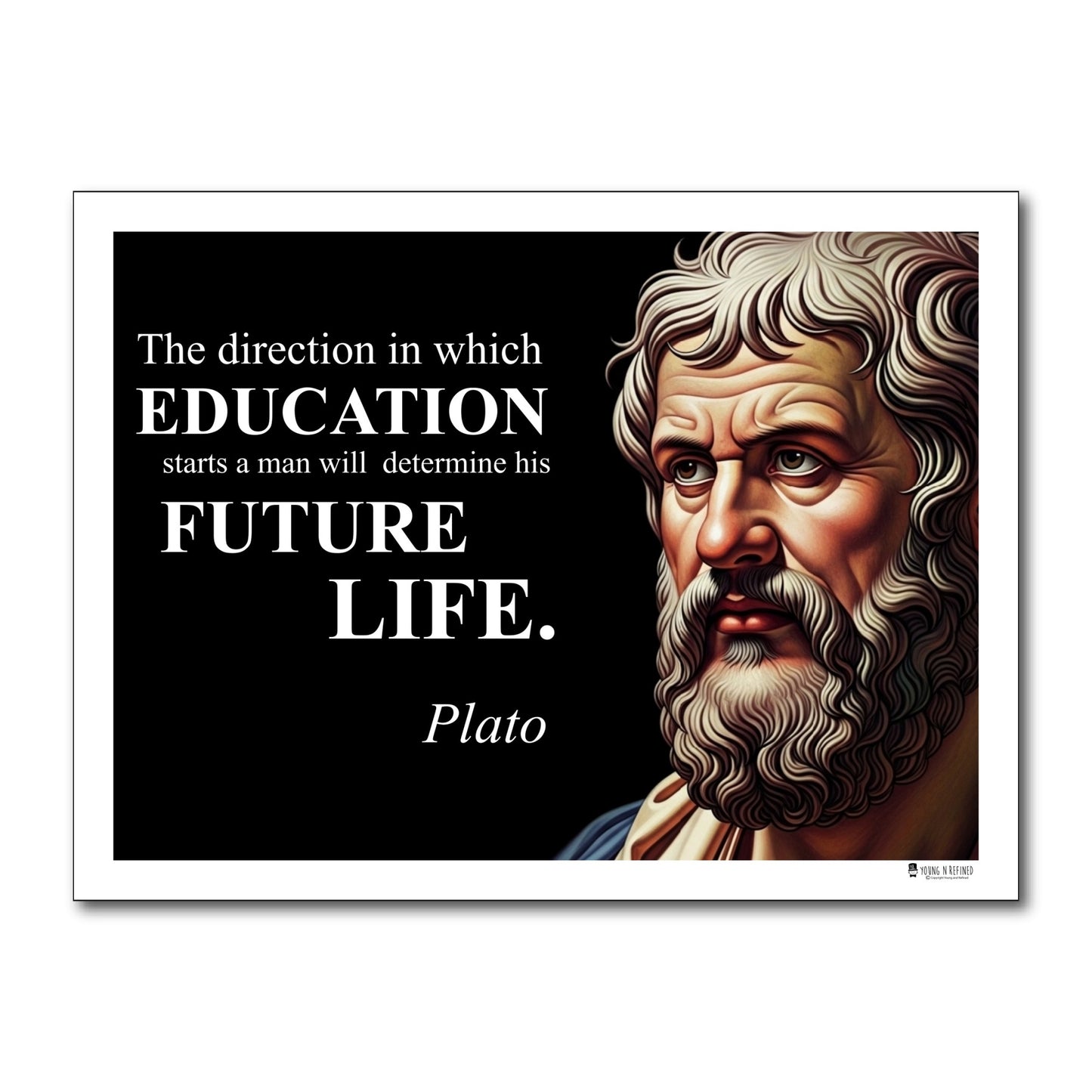 Plato Inspirational Quote Poster - Young N Refined
