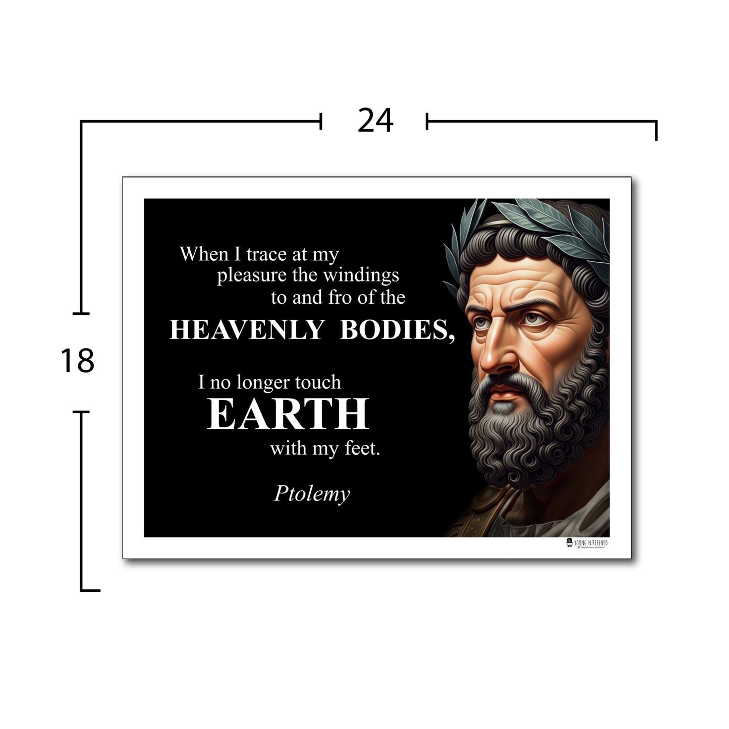 Ptolemy Inspirational Quote Poster - Young N Refined