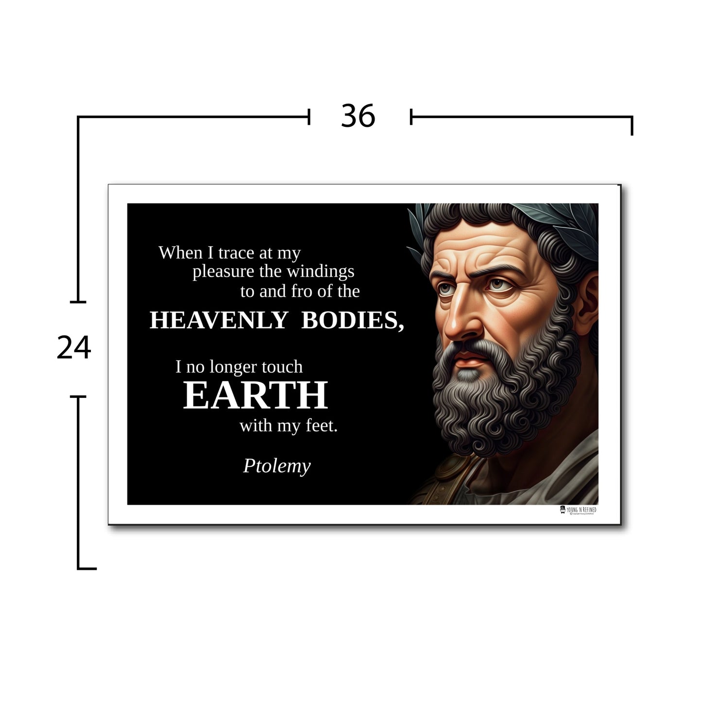 Ptolemy Inspirational Quote Poster - Young N Refined