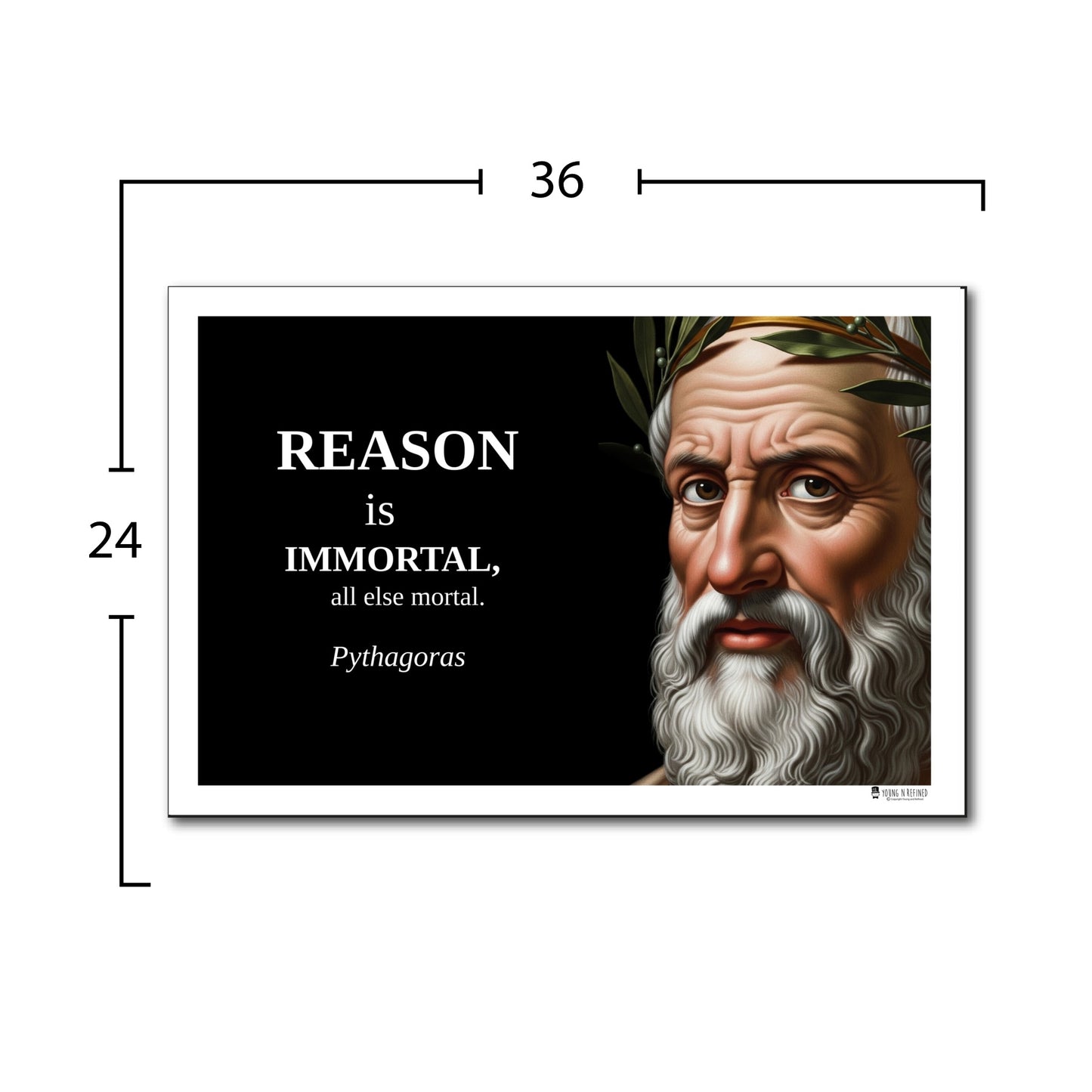 Pythagoras Inspirational Quote Poster - Young N Refined