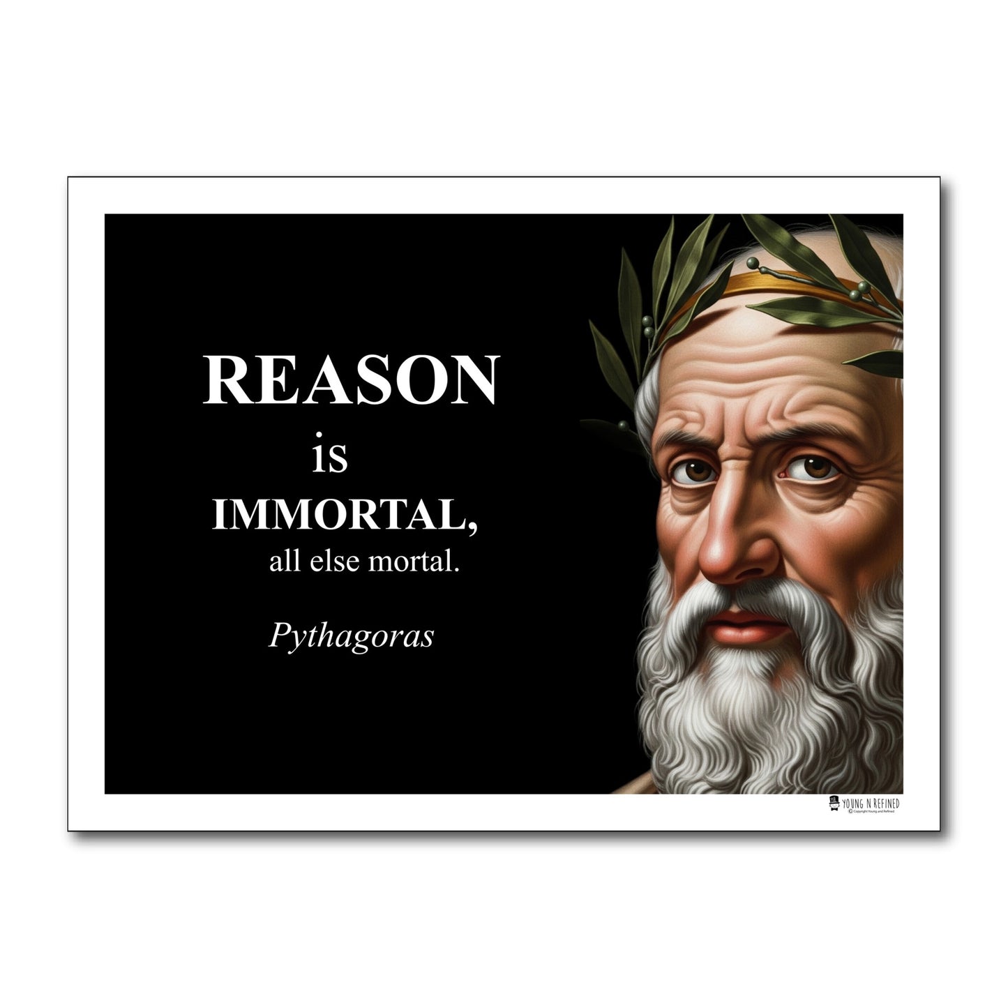 Pythagoras Inspirational Quote Poster - Young N Refined