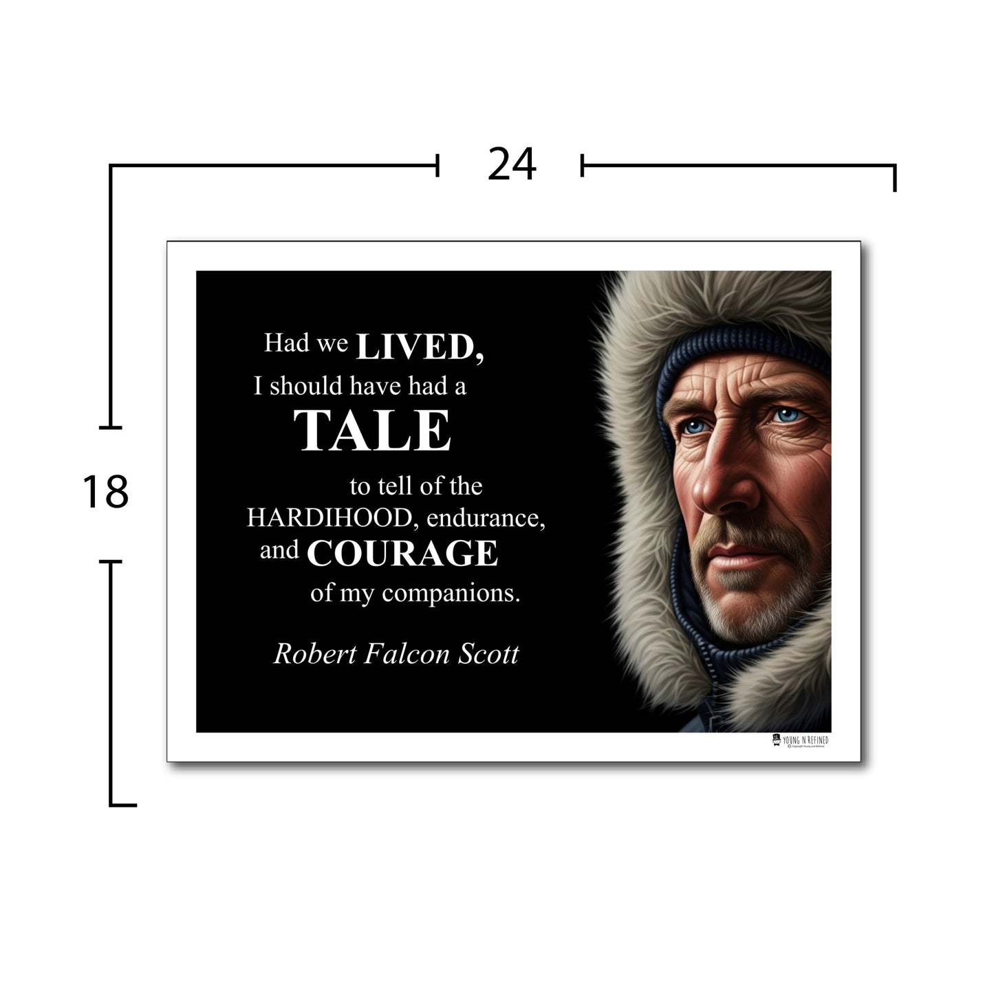 Robert Falcon Scott Inspirational Quote Wall Art