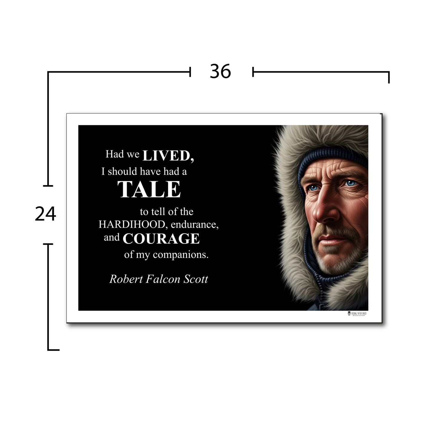 Robert Falcon Scott Inspirational Quote Wall Art