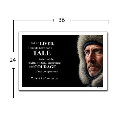 Robert Falcon Scott Inspirational Quote Wall Art