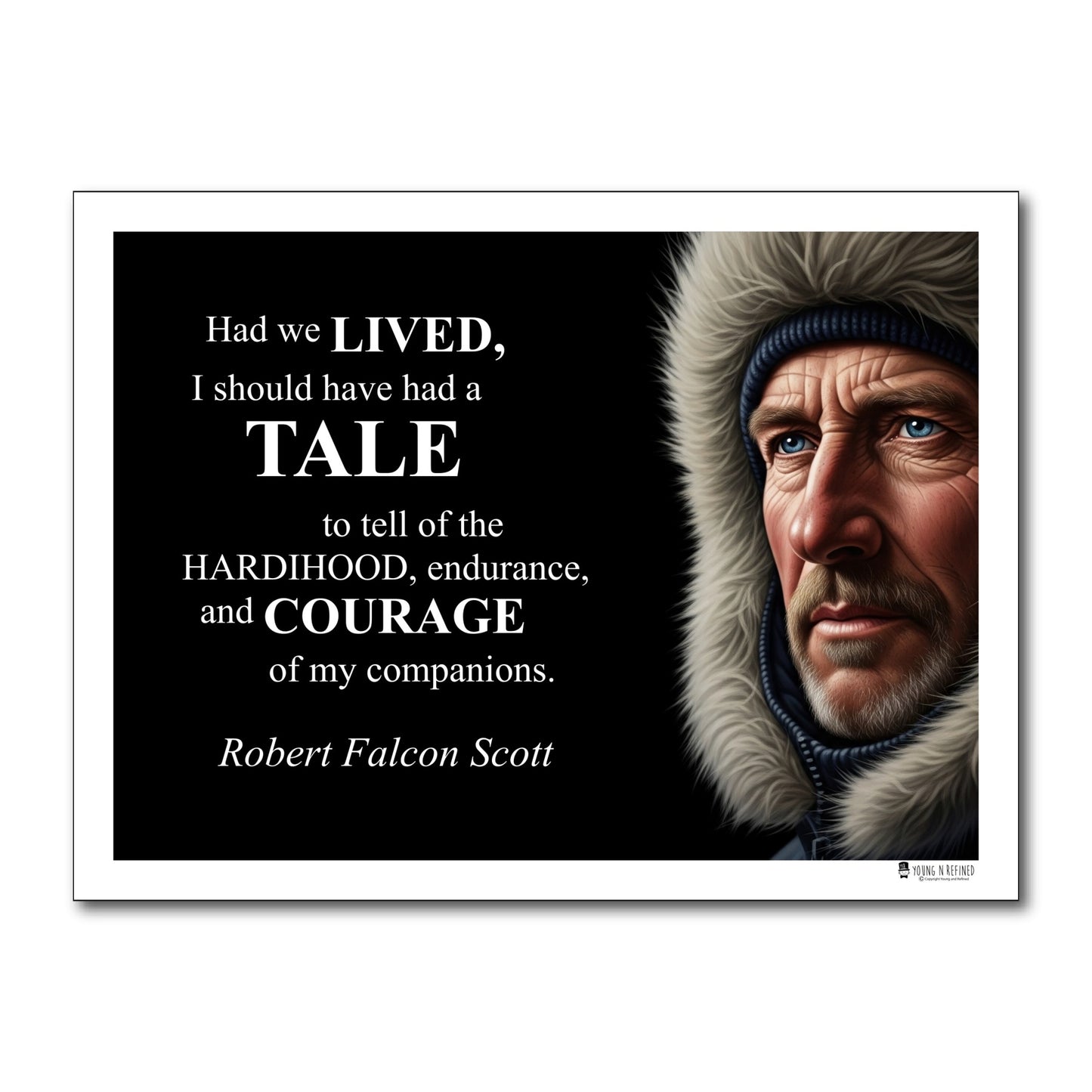 Robert Falcon Scott Inspirational Quote Wall Art